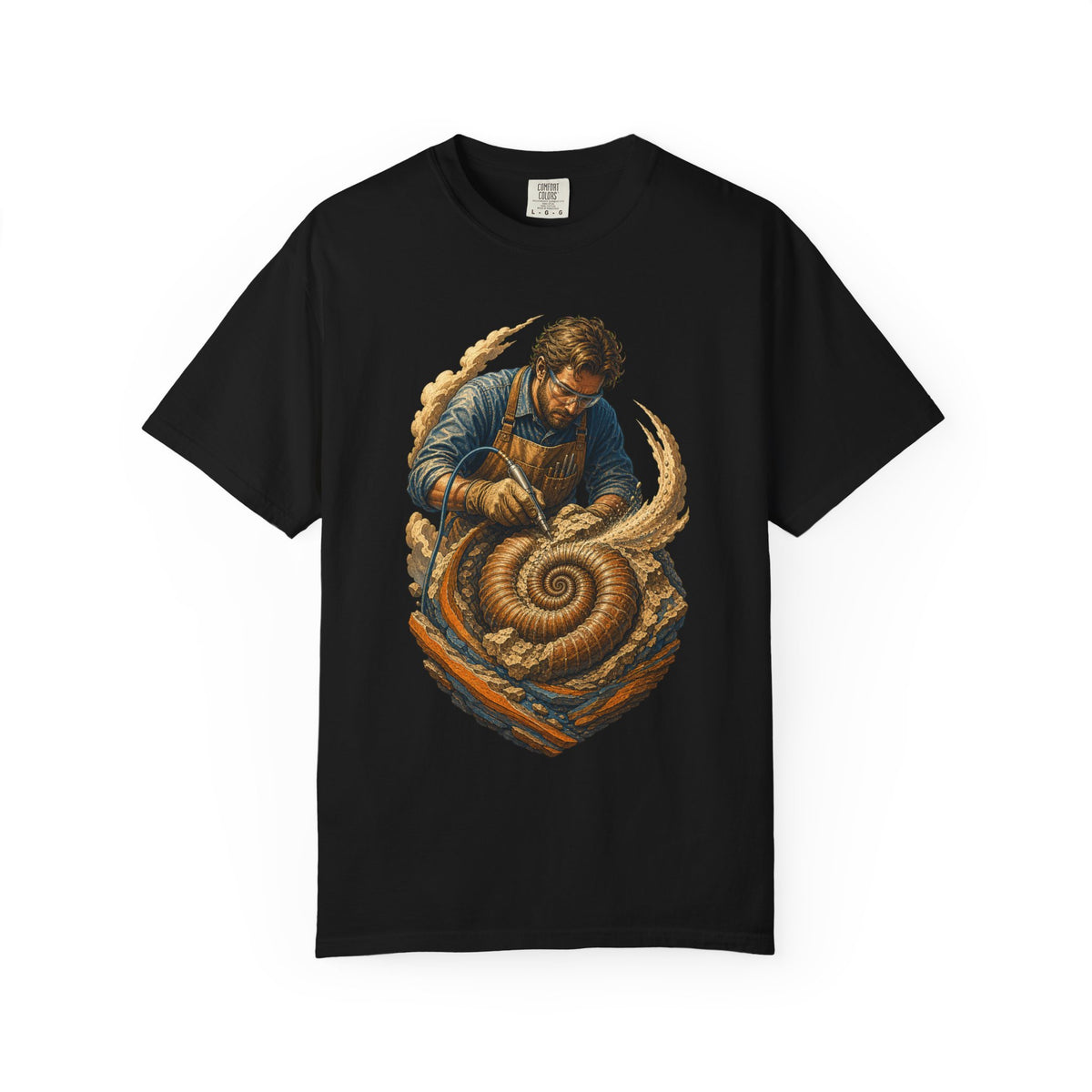 Fossil Air-Scribe Scientific Engraving Graphic Tee