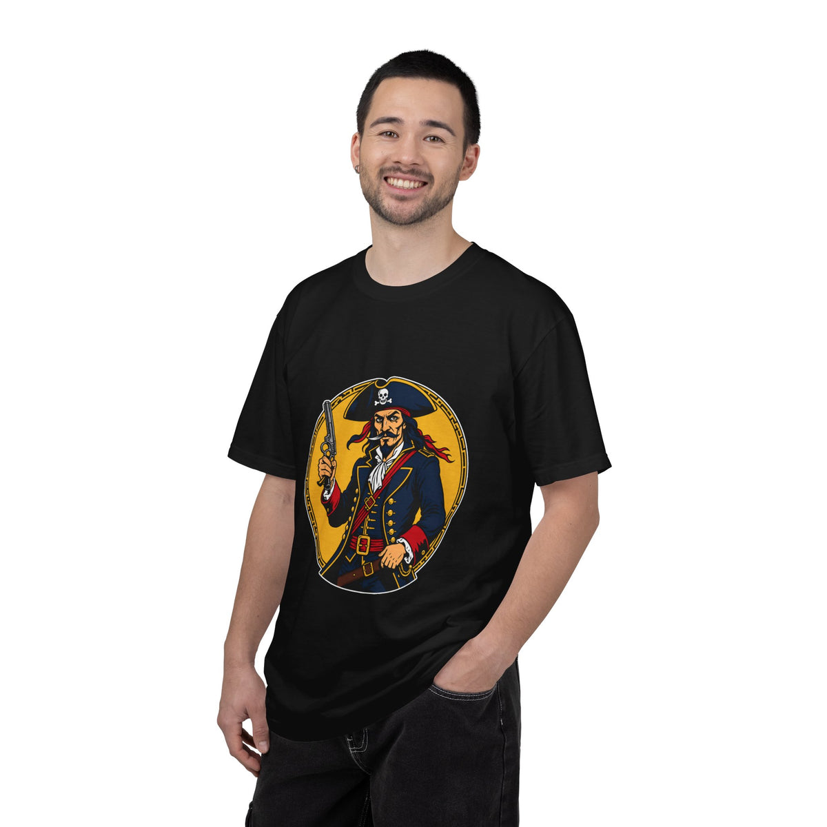 Pirate Captain Gold Medallion T-Shirt Graphic