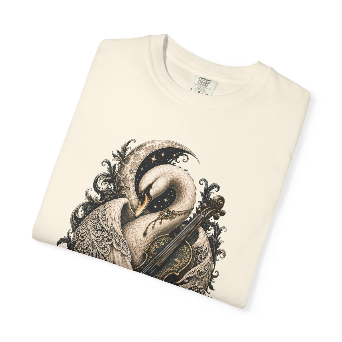 Lacework Lunar Swan Violin T-Shirt Graphic