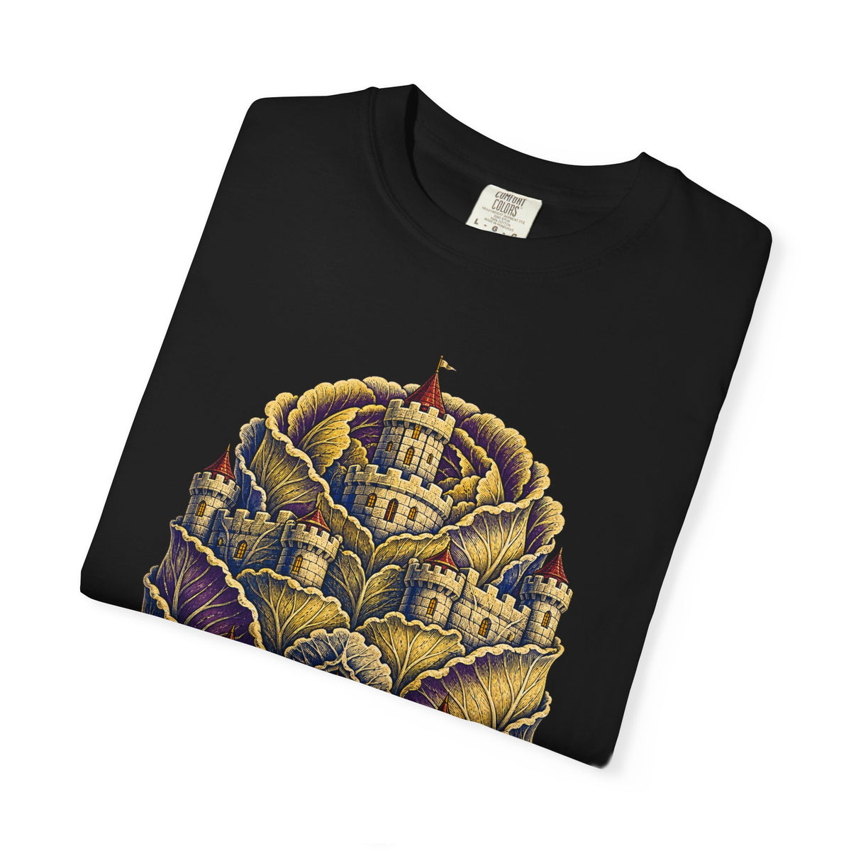 Cabbage Citadel Medieval Woodcut Graphic Tee