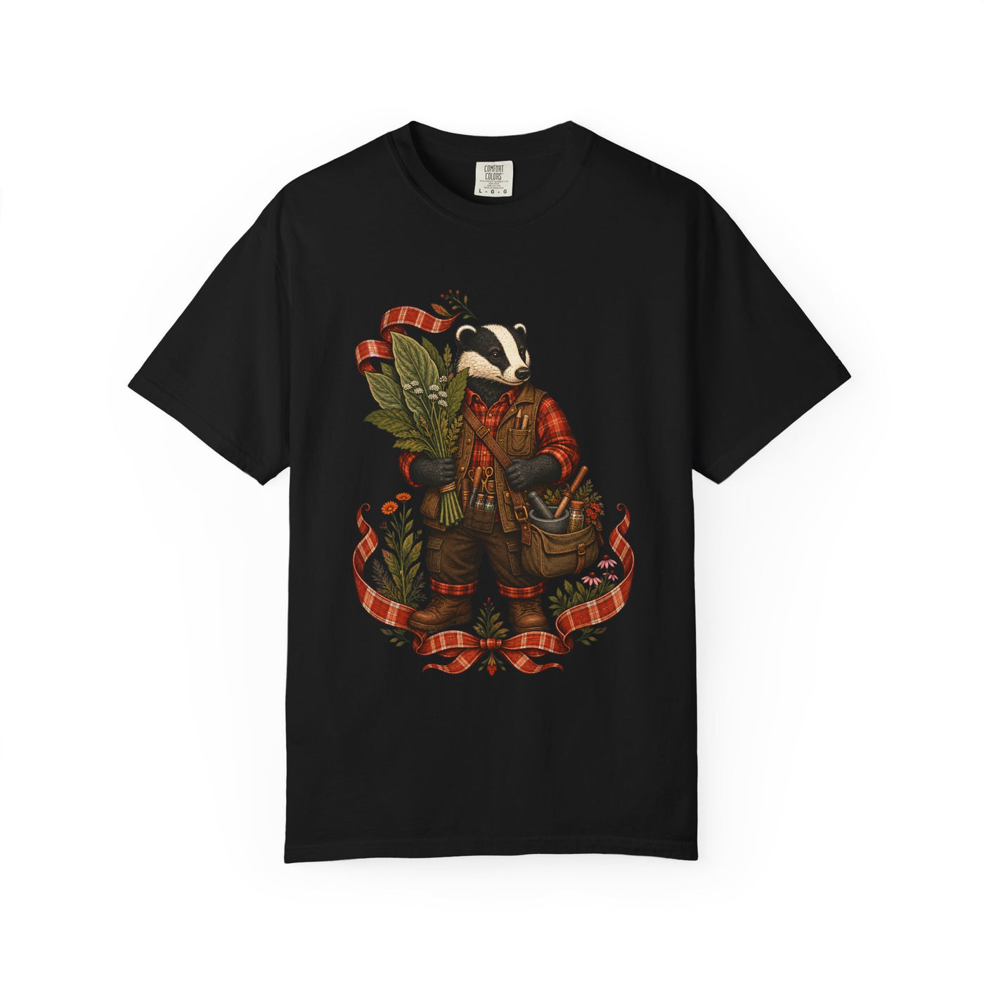 Paprika Plaid Badger Botanist Graphic Tee
