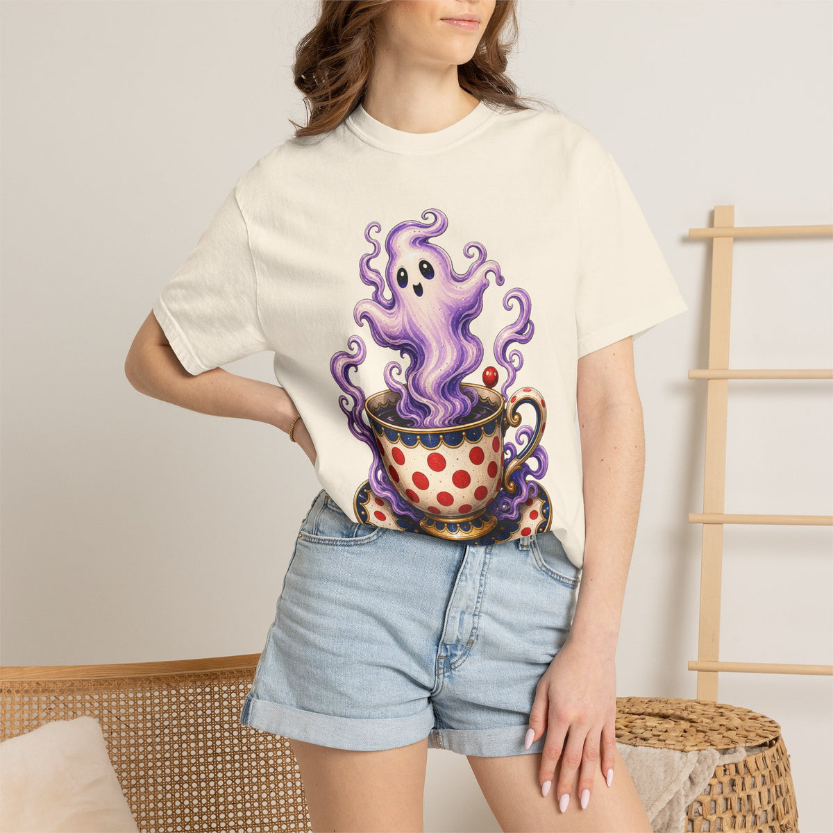 Polka Dot Phantom Teacup Graphic Tee
