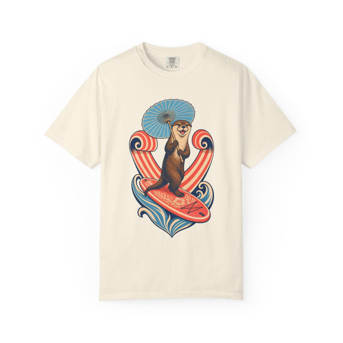 Coral Otter Paddleboard Graphic Tee