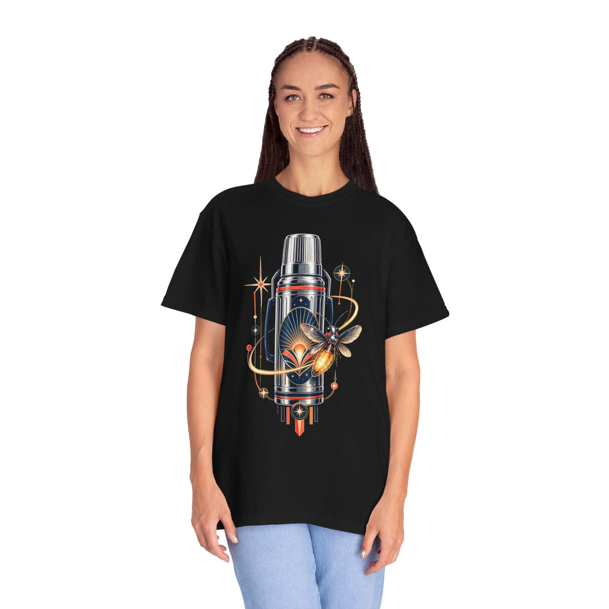 Chrome Picnic Thermos Firefly T-Shirt Graphic