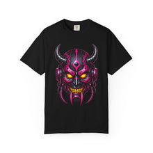 Neon Cyber Oni Mask T-Shirt Graphic