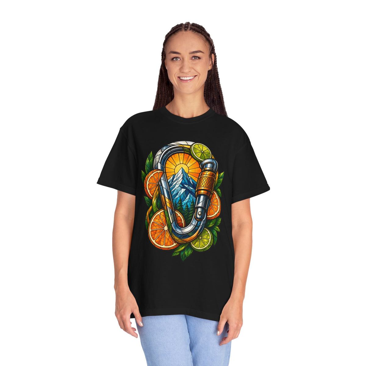Stained Glass Carabiner Citrus T-Shirt Graphic