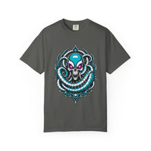 Neon Biomech Skull Tentacle T-Shirt Graphic