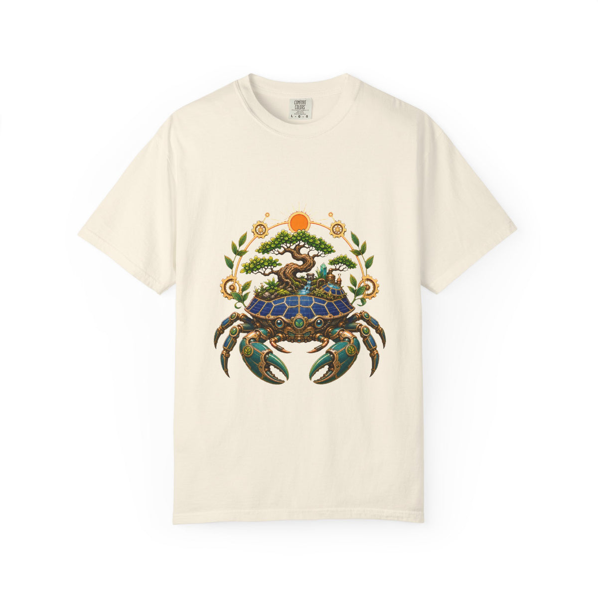 Solarpunk Bonsai Mech Crab Graphic Tee