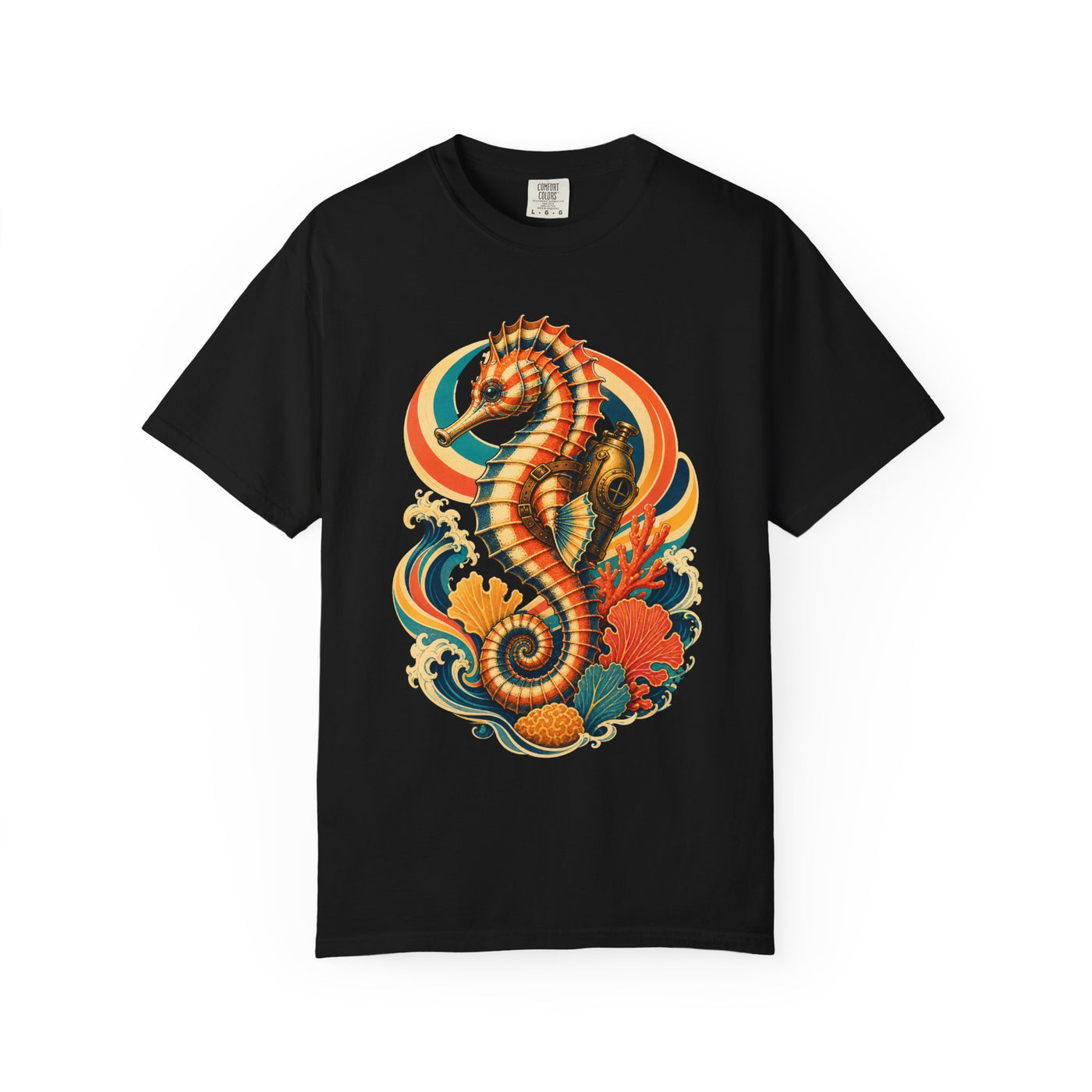 Striped Seahorse Voyager T-Shirt Graphic