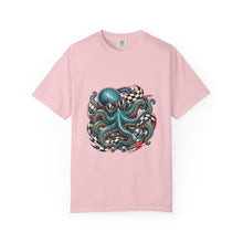 Retro Checkered Octopus Racer Graphic Tee