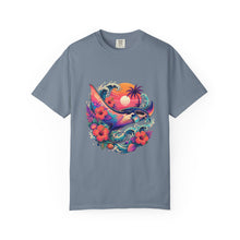 Vaporwave Hibiscus Manta Ray Graphic T-Shirt