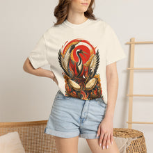 Red Sun Crane Drummer Graphic Tee