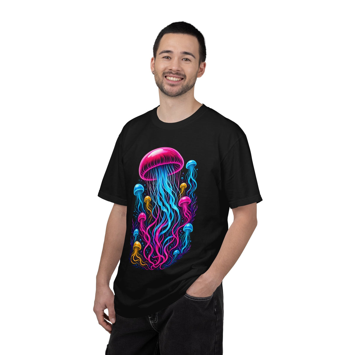 Neon Jellyfish Glow T-Shirt Graphic