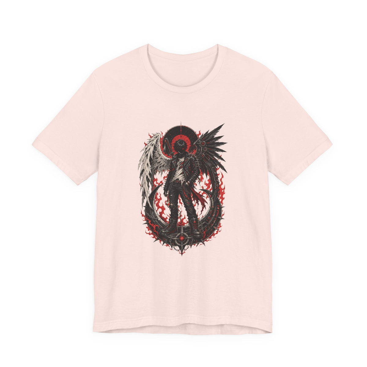 Fallen Angel Biker T-Shirt Graphic