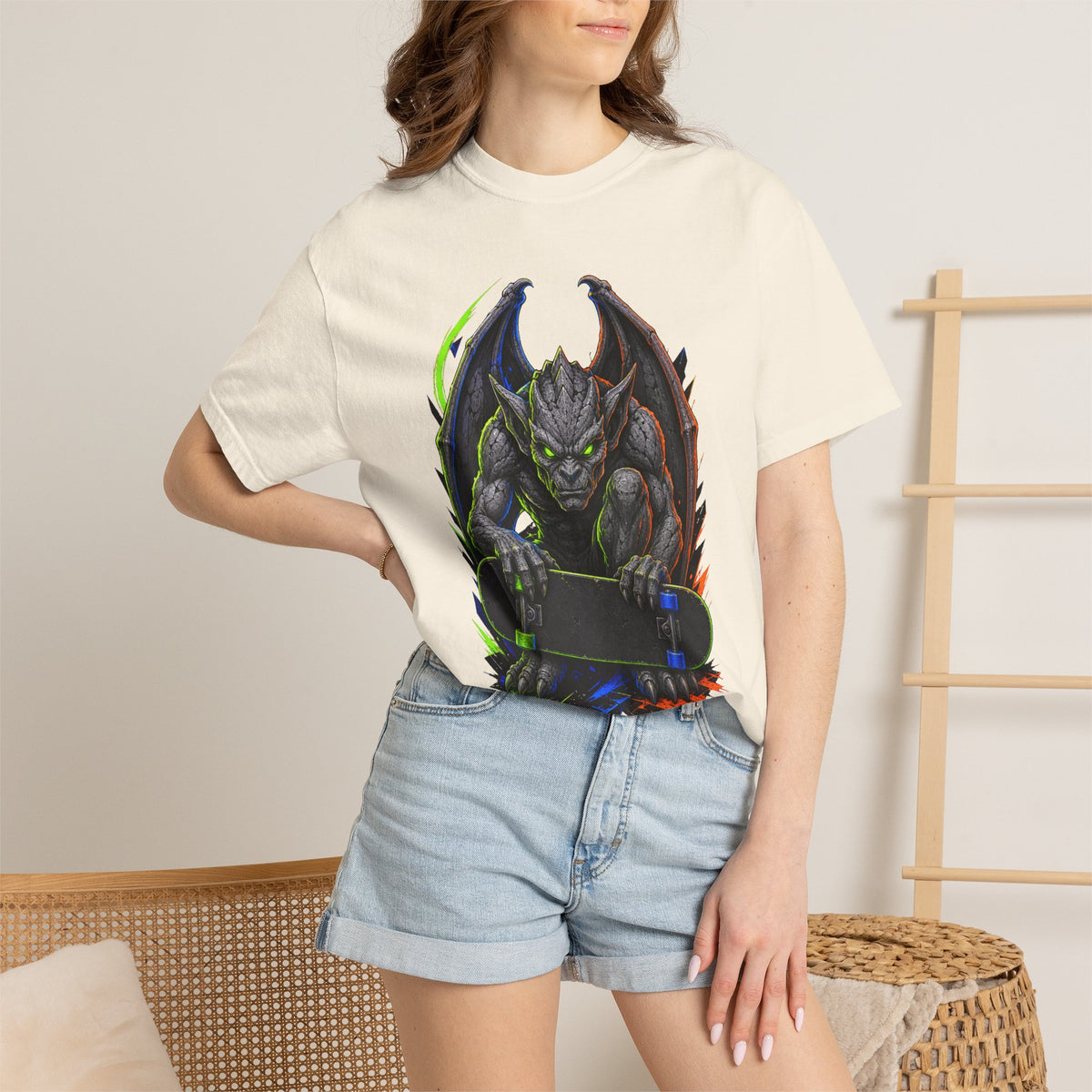 Neon Skate Gargoyle Graphic Tee