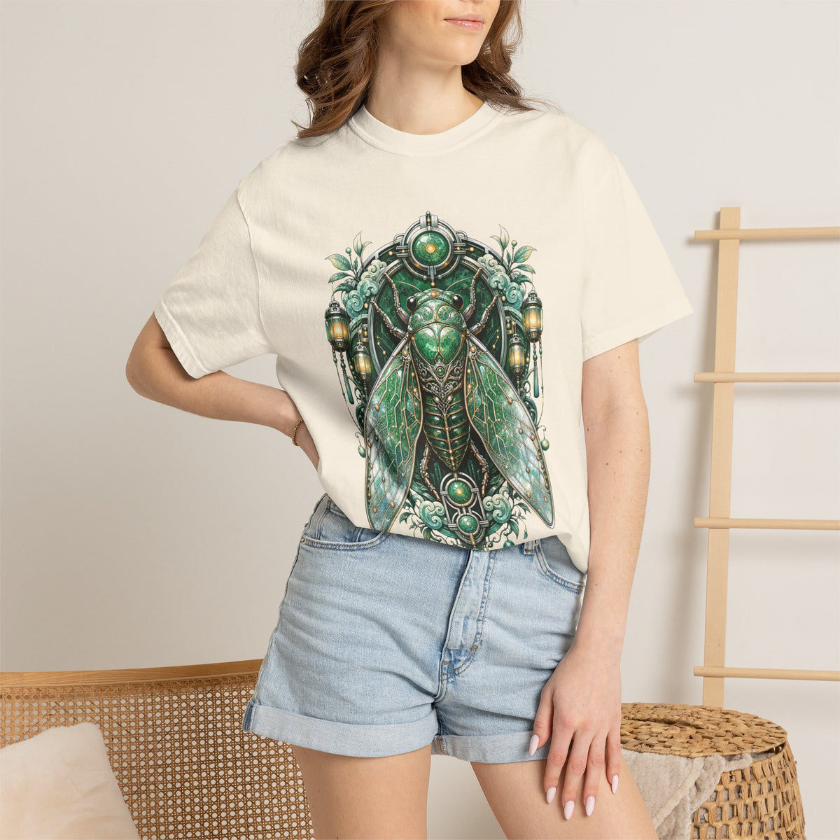 Cyber Jade Cicada Graphic Tee