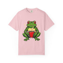 Sleepy Coffee Frog Mascot T-Shirt Graphic