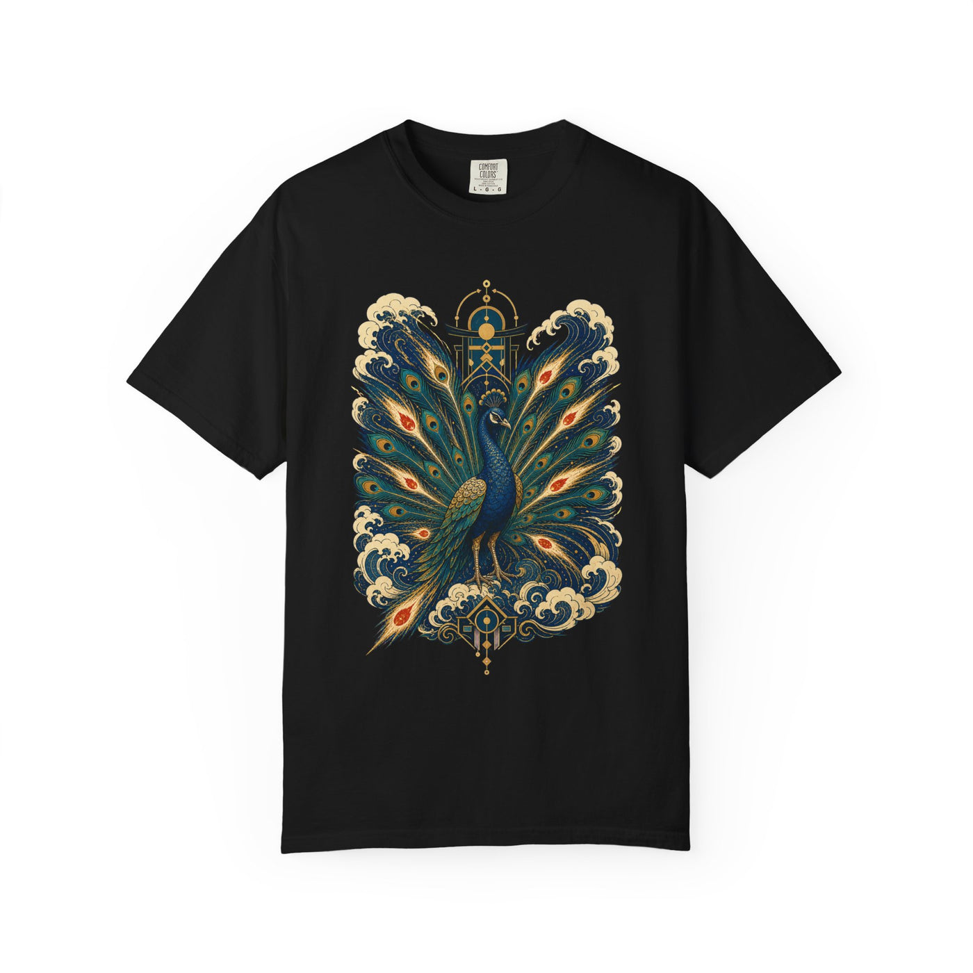 Ukiyo-E Meteor Peacock Graphic Tee