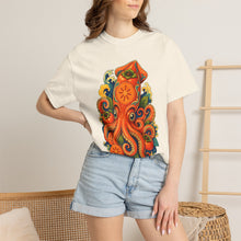 Psychedelic Persimmon Squid Graphic Tee