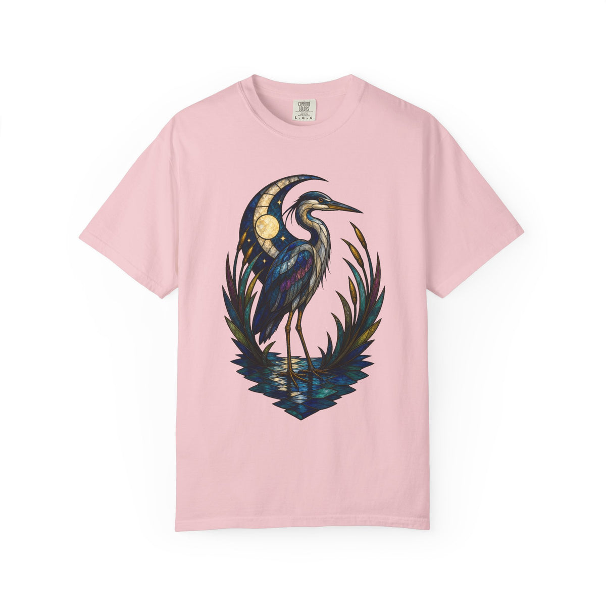 Stained Glass Night Heron Graphic Tee