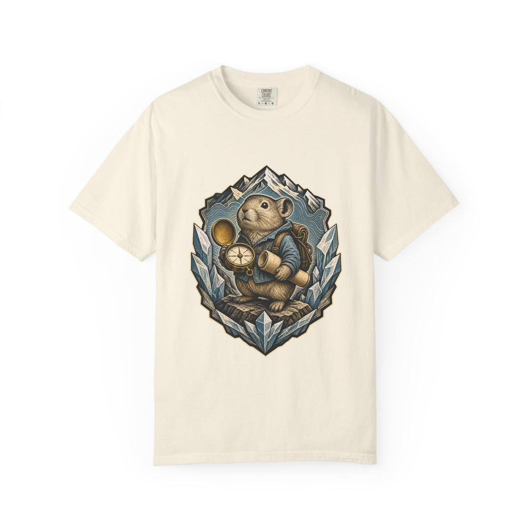 Woodcut Glacier Pika Cartographer Graphic Tee