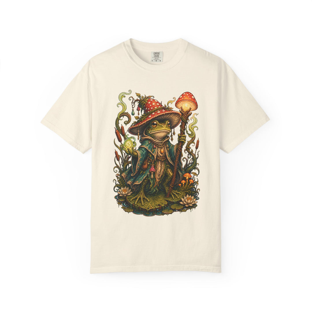 Mushroom Bog Wizard Frog Graphic T-Shirt