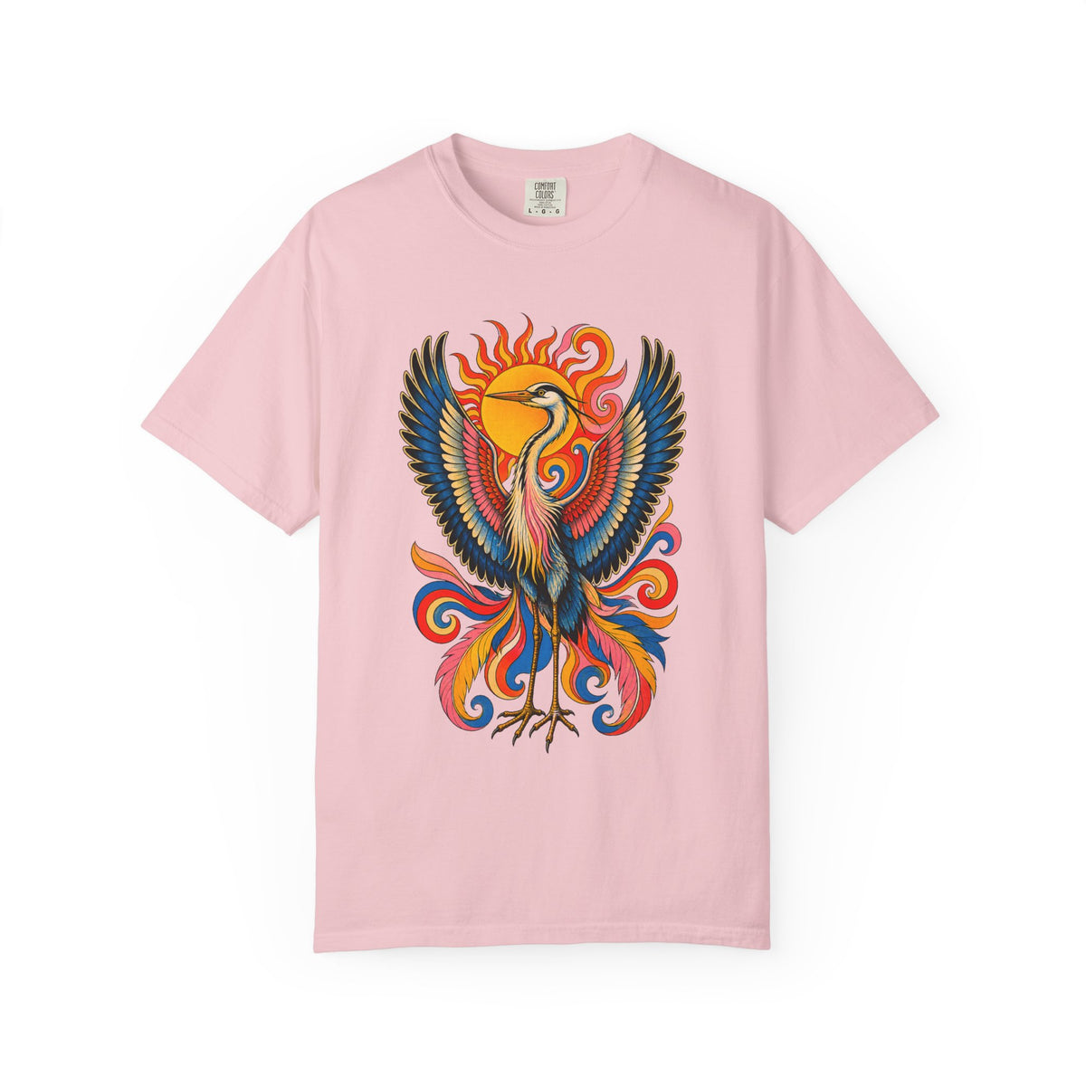 Psychedelic Solar Heron Graphic Tee