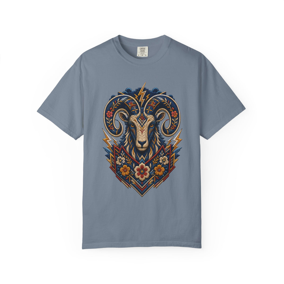 Embroidered Thunder Ram T-Shirt Graphic