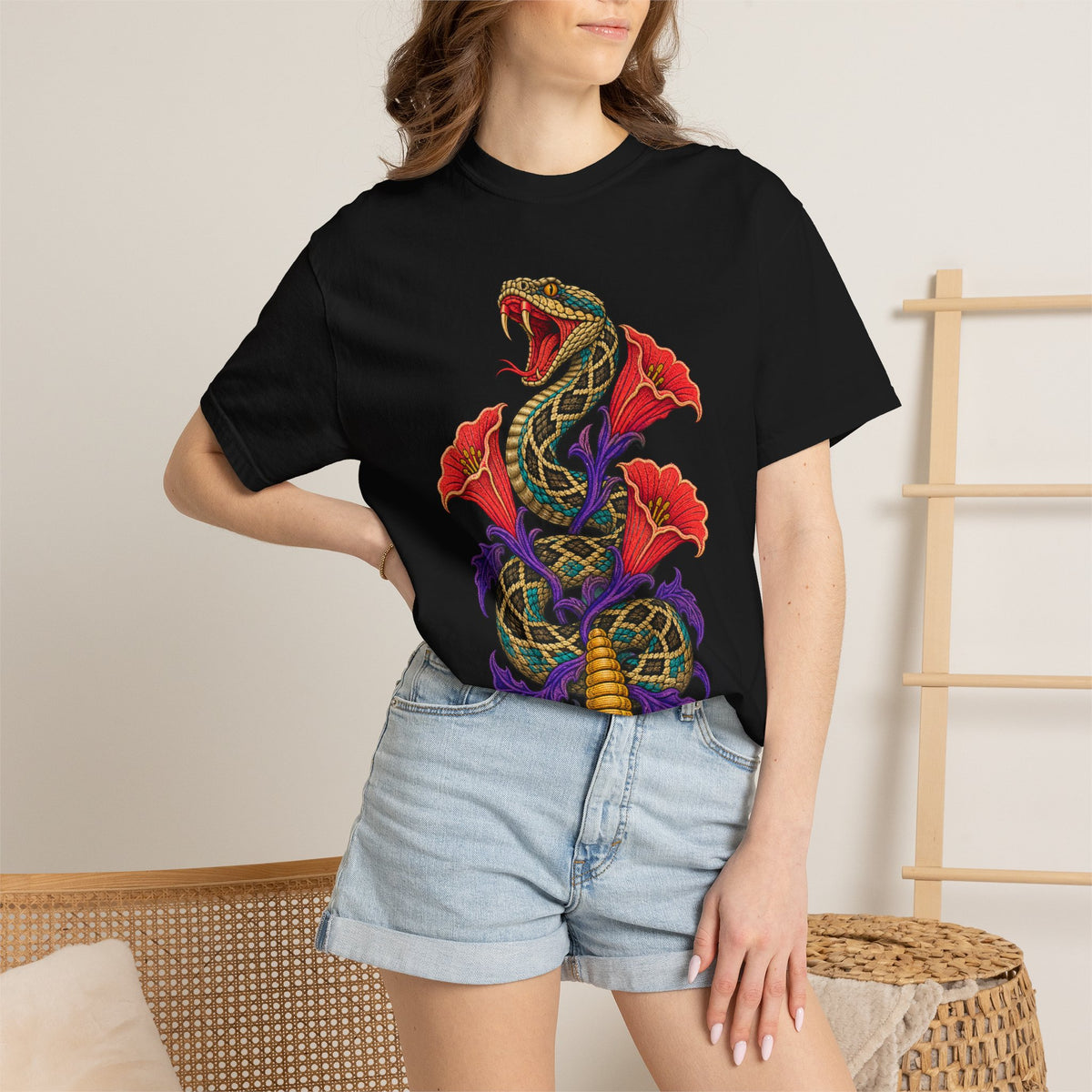 Datura Rattler Embroidered Western Graphic Tee