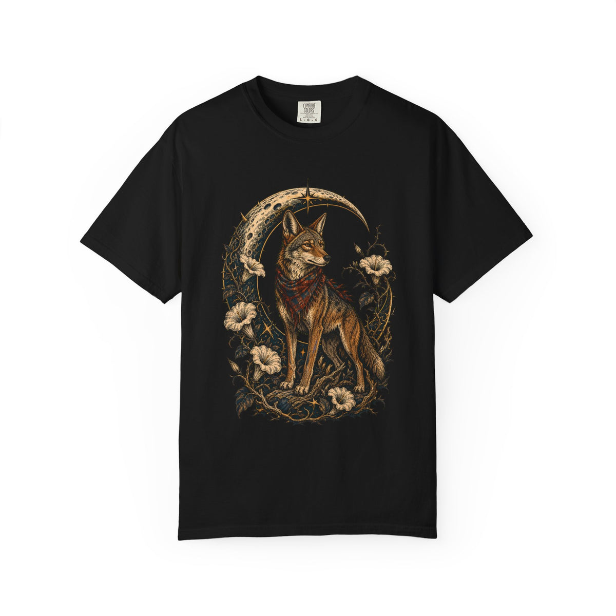 Plaid Moon Coyote Graphic Tee