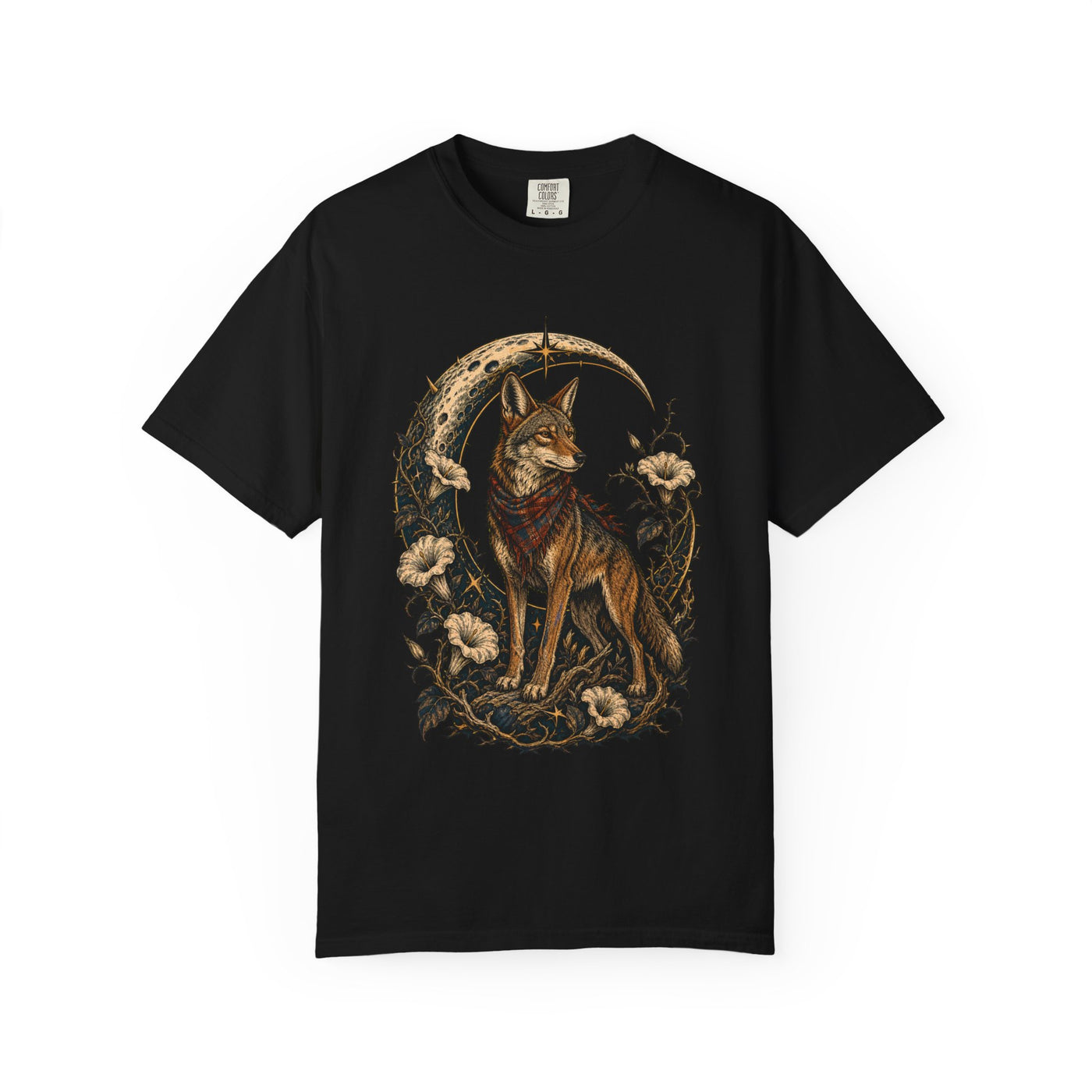 Plaid Moon Coyote Graphic Tee