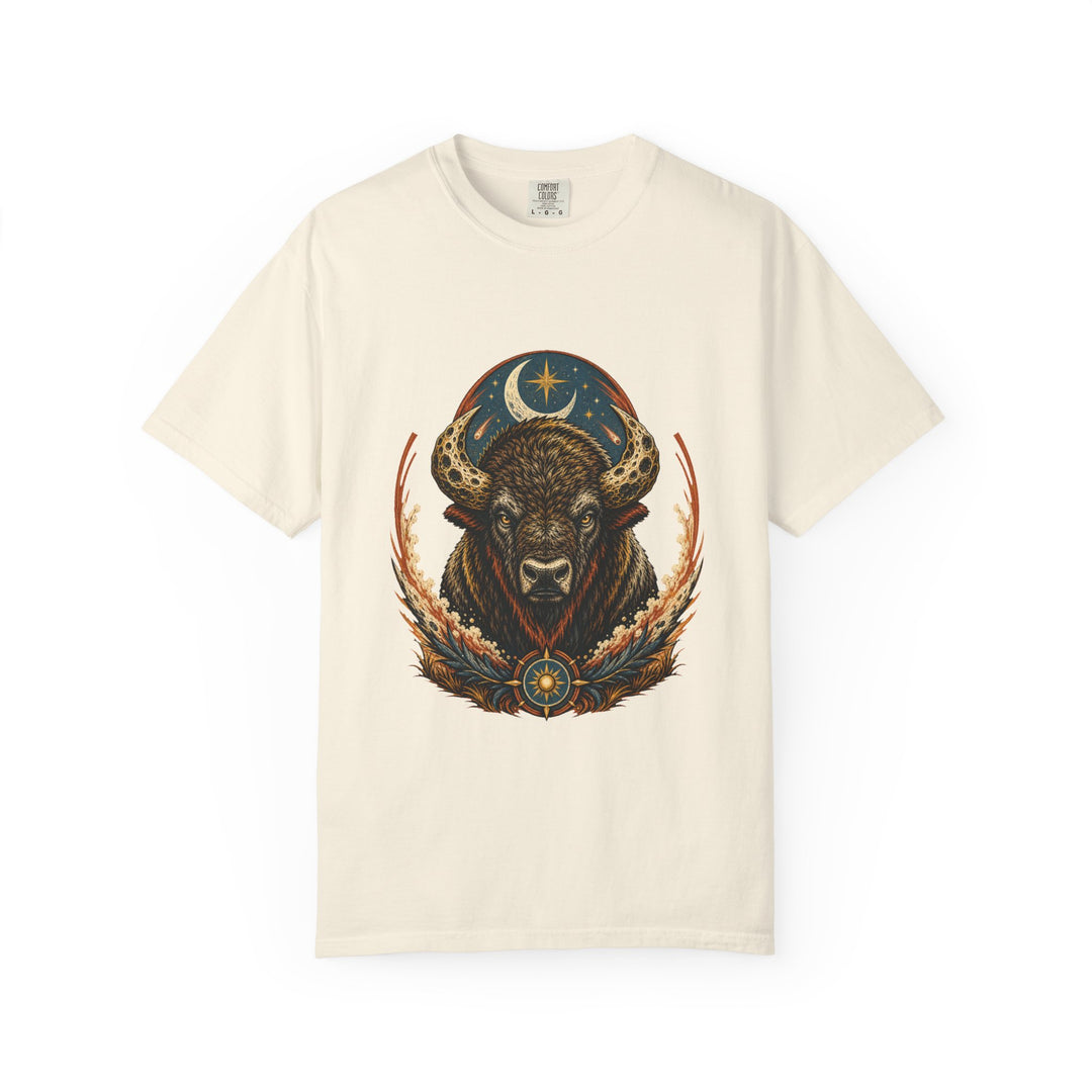Woodcut Meteor Bison Graphic Tee