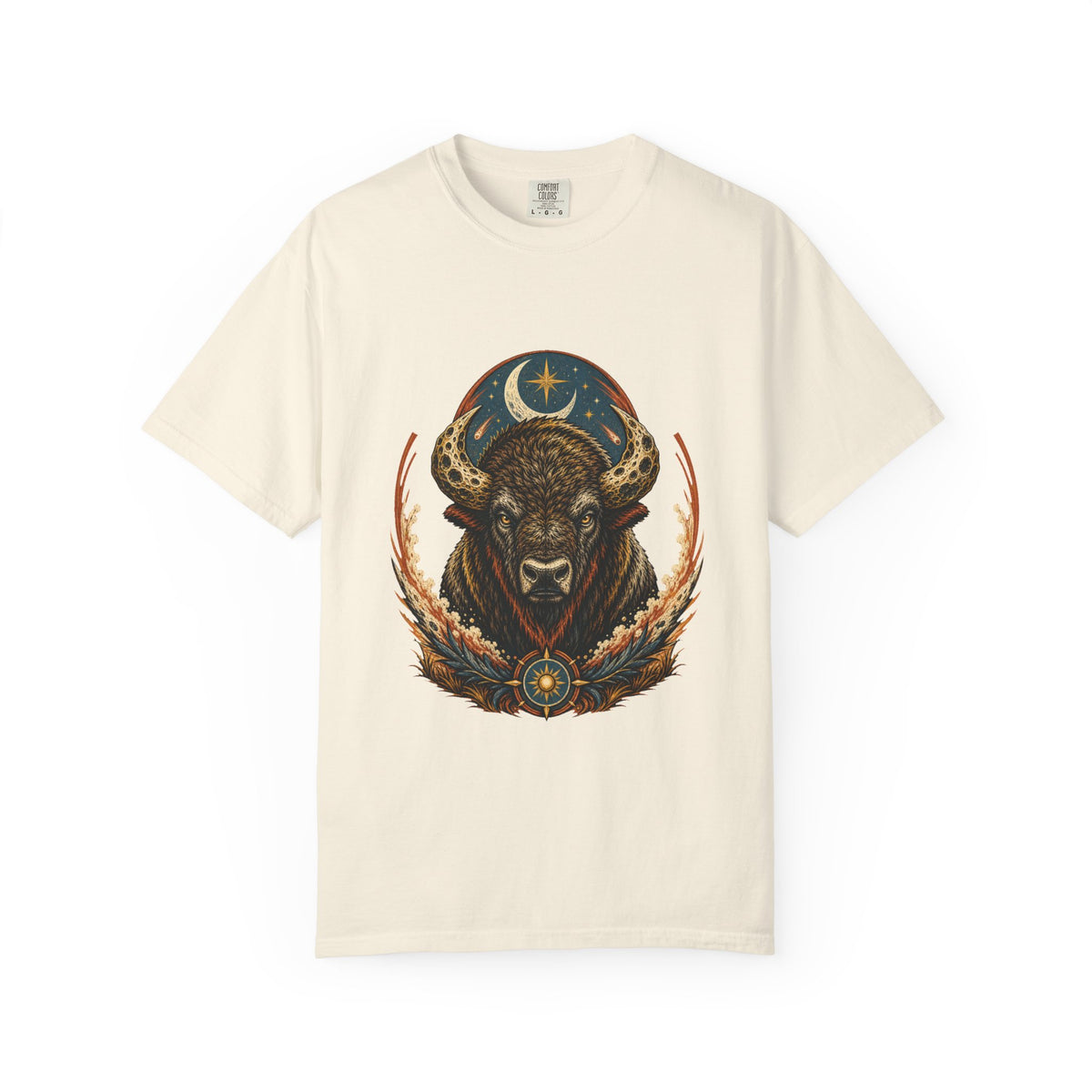 Woodcut Meteor Bison Graphic Tee