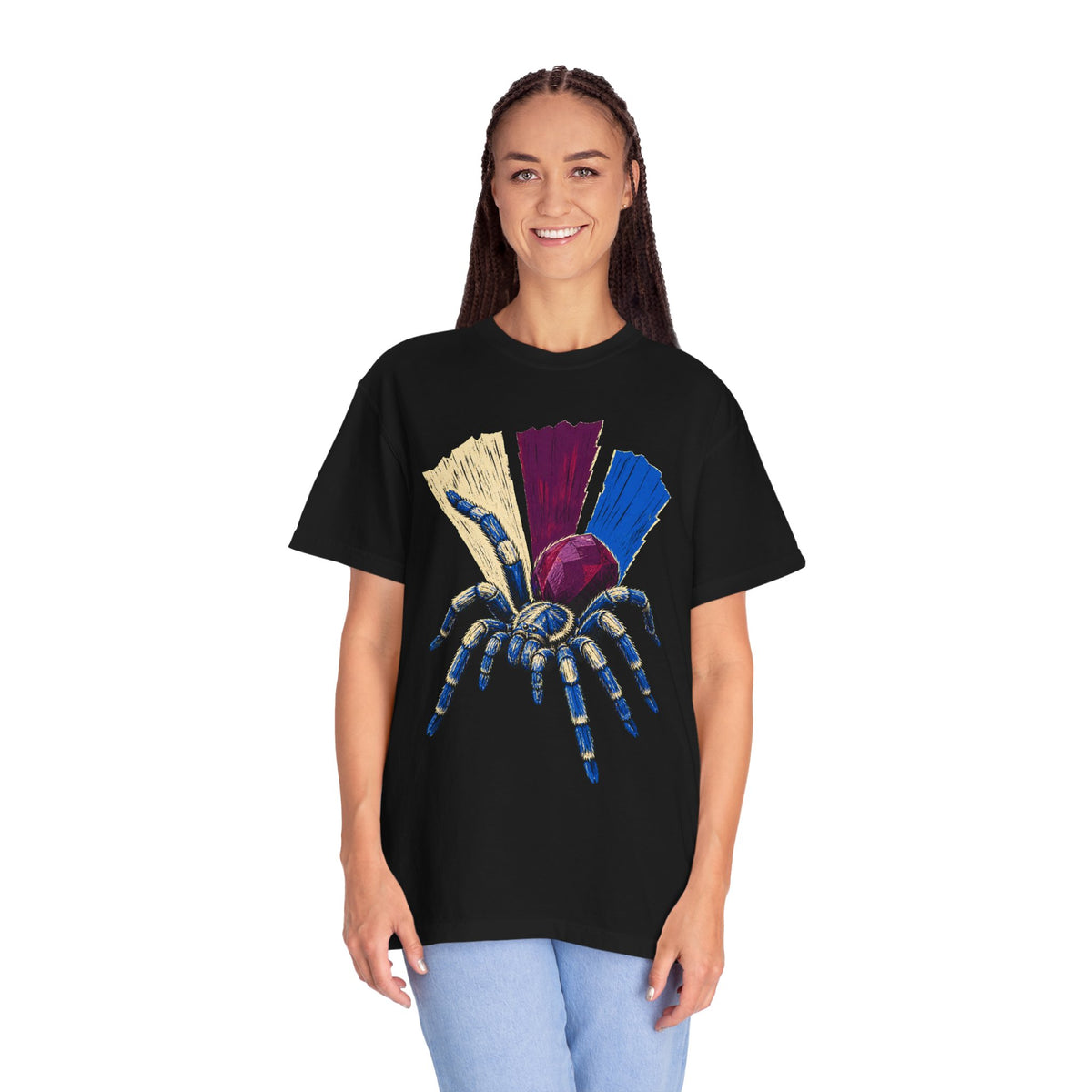 Velvet Tarantula Punk Linocut Graphic Tee