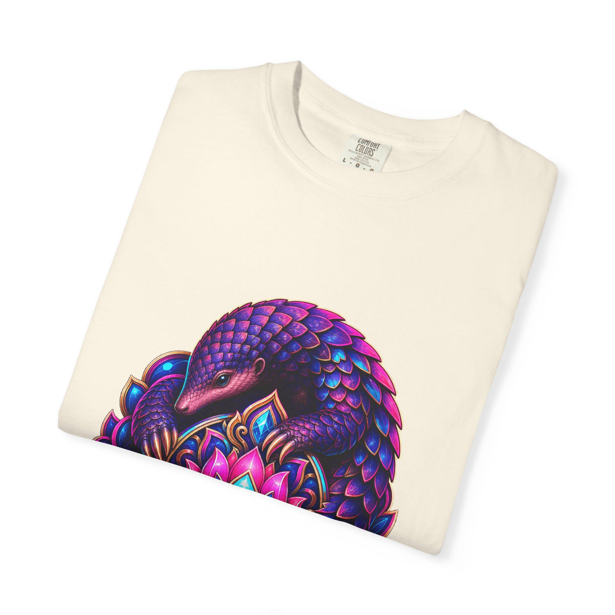Neon Lotus Pangolin Graphic Tee