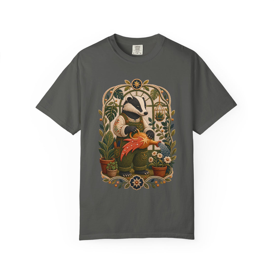 Embroidered Greenhouse Comet Badger T-Shirt Graphic