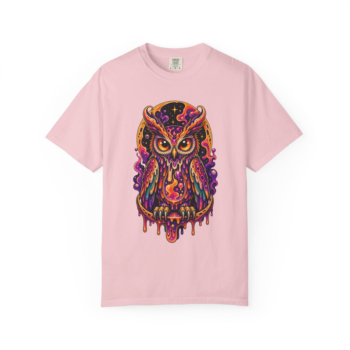 Lava Lamp Owl Psychedelic Graphic T-Shirt