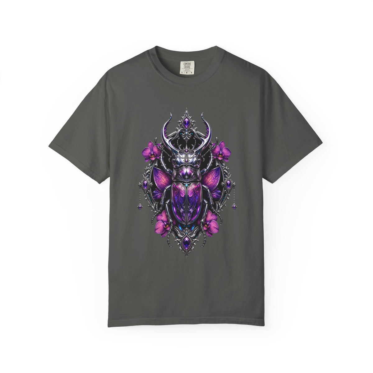 Chrome Orchid Stag Beetle Graphic Tee