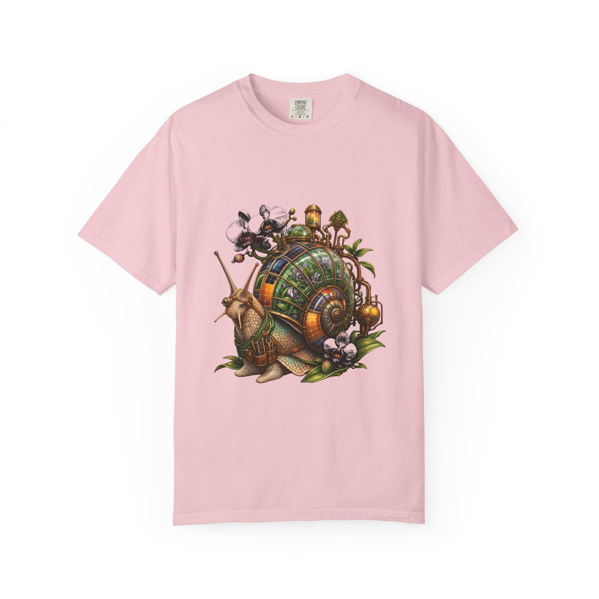 Solarpunk Orchid Snail Graphic Tee