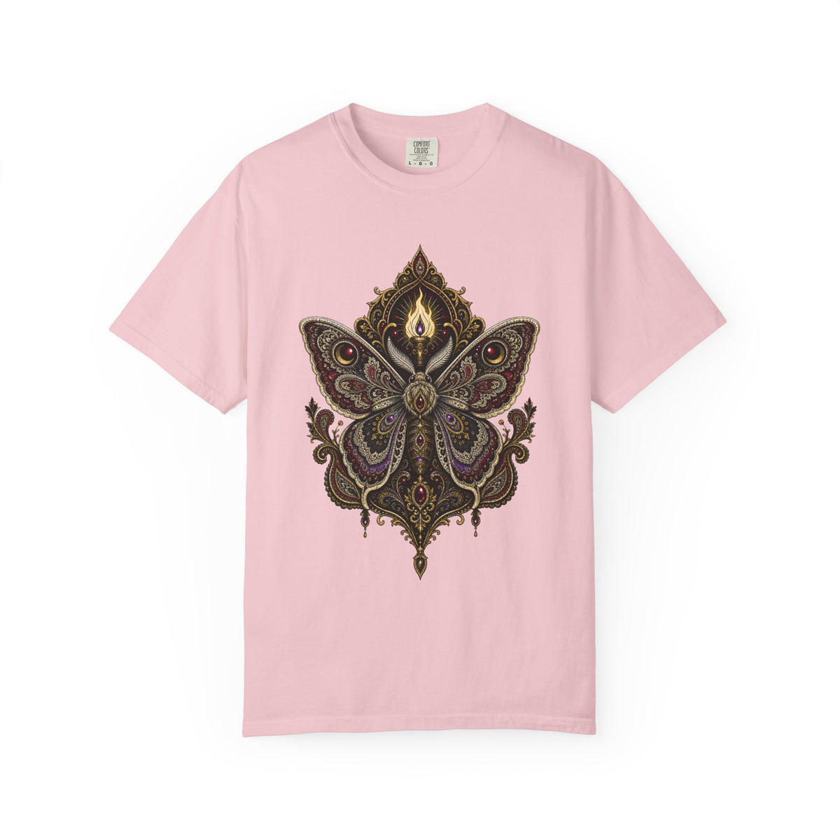 Gothic Paisley Moth Reliquary T-Shirt Graphic