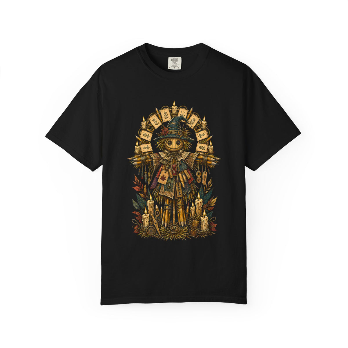 Folk-Horror Stationery Scarecrow T-Shirt Graphic