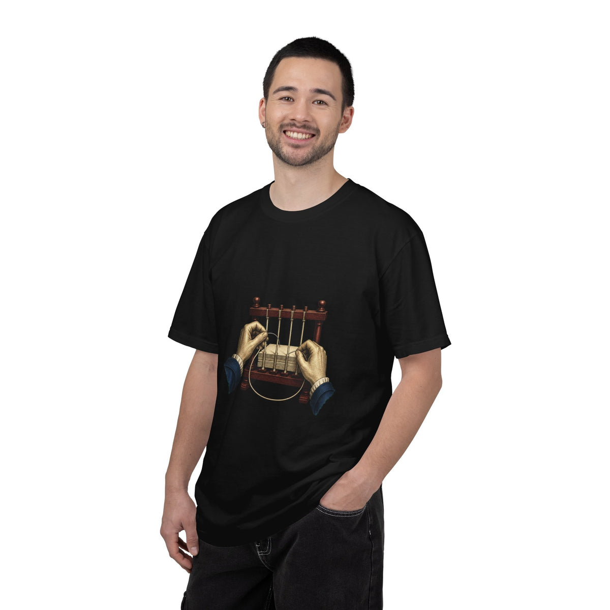 Binding Frame Hand Bookbinder Engraved Graphic Tee