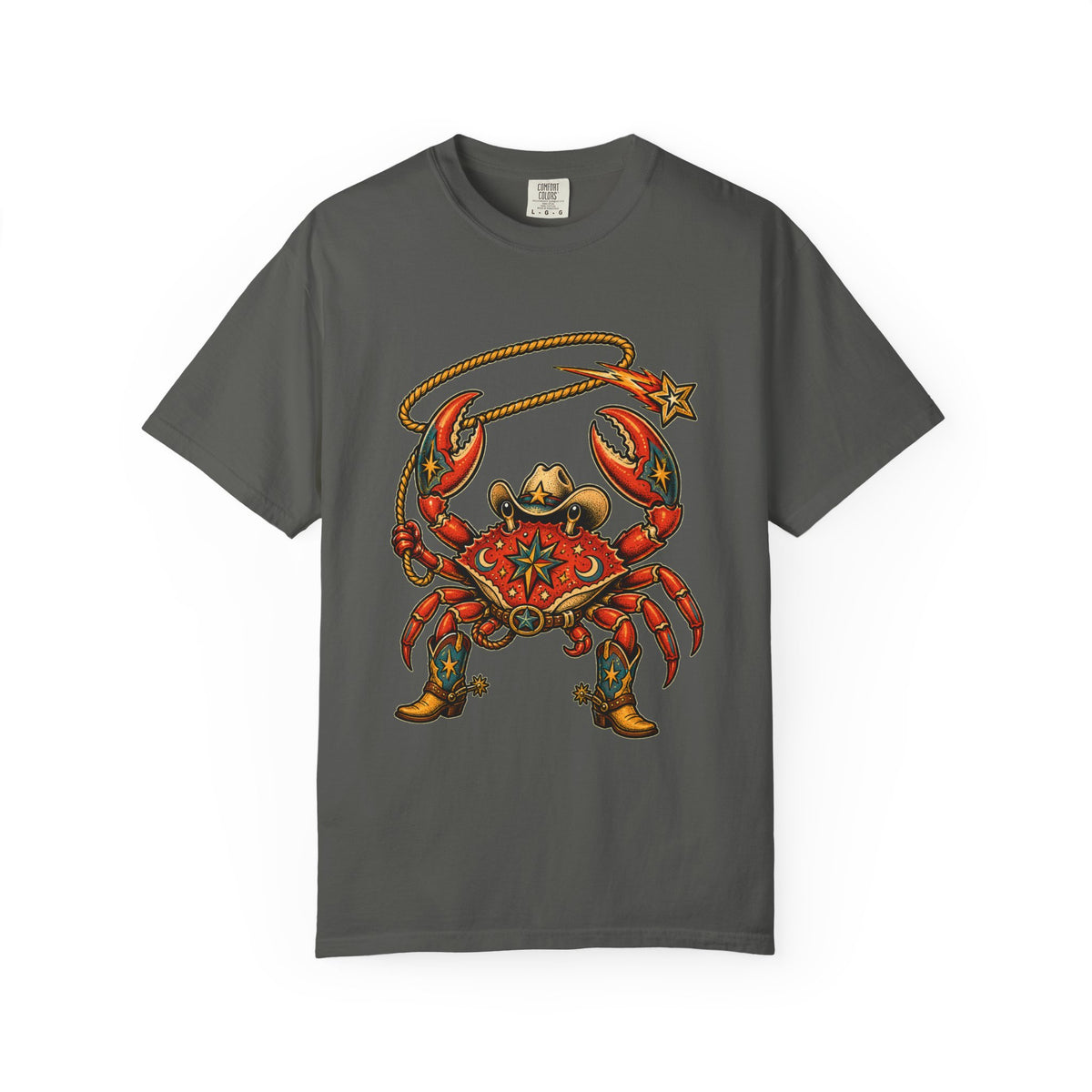 Tattoo Flash Meteor Cowboy Crab T-Shirt Graphic
