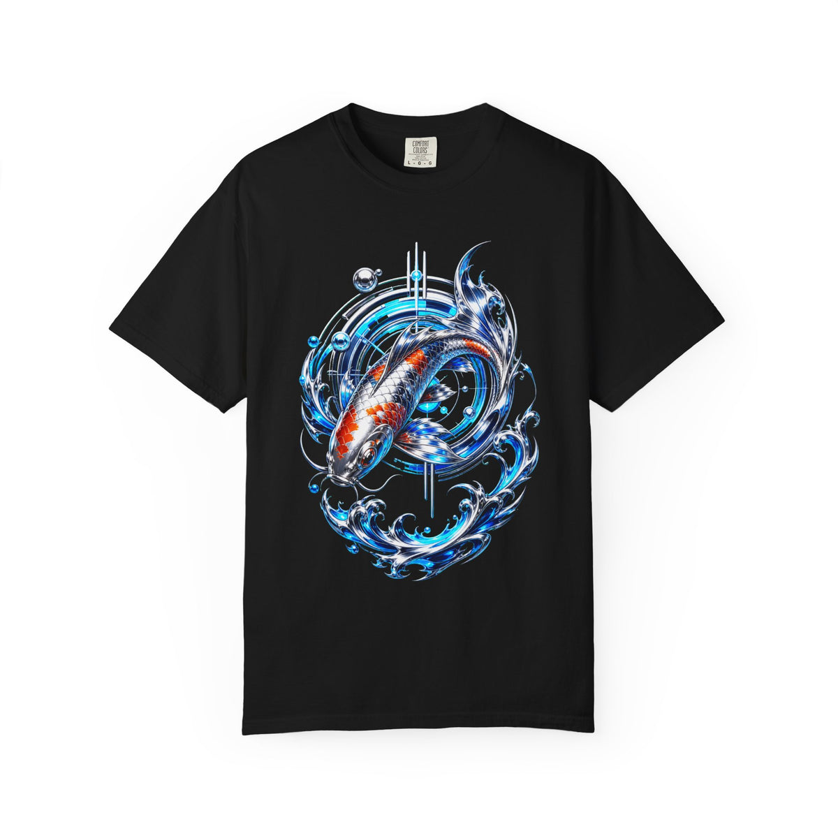 Chrome Koi Signal Crest Graphic Tee