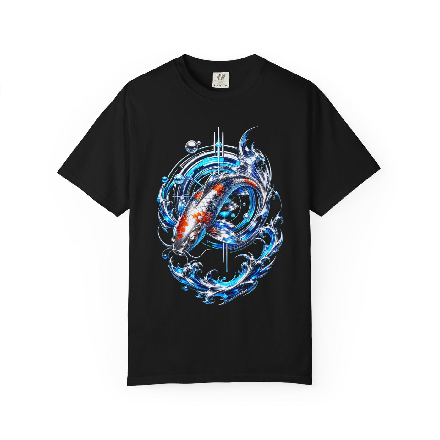 Chrome Koi Signal Crest Graphic Tee