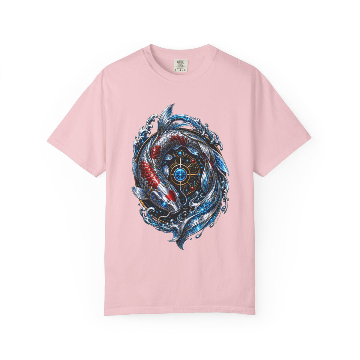 Chrome Koi Circuit Guardian T-Shirt Graphic