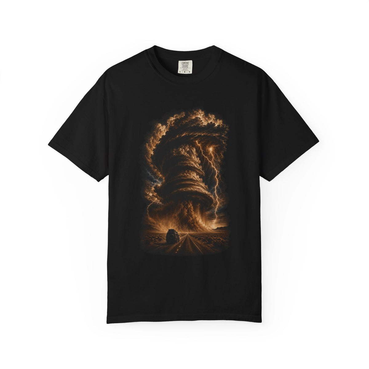 Sepia Supercell Pursuit Storm Chaser Graphic Tee
