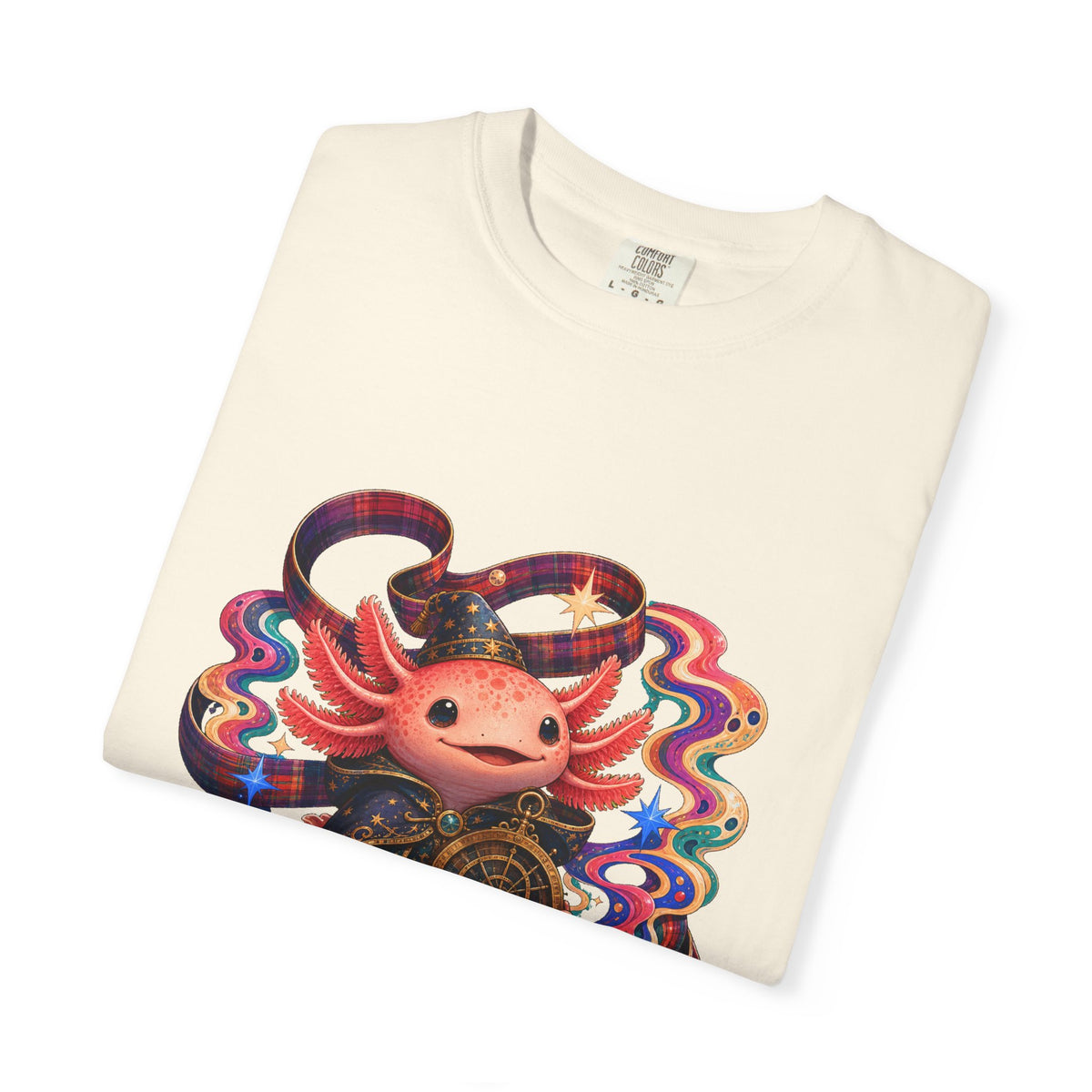 Psychedelic Plaid Axolotl Graphic Tee