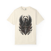 Gothic Chrome Raven Blade T-Shirt Graphic
