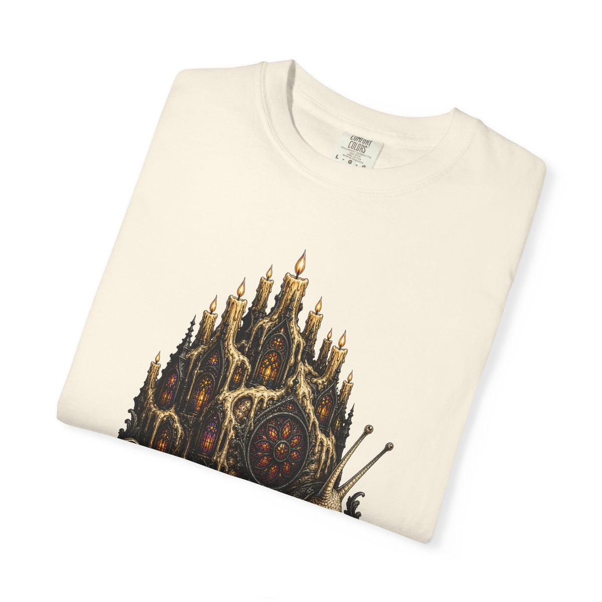 Nocturne Candle Snail Reliquary T-Shirt Graphic